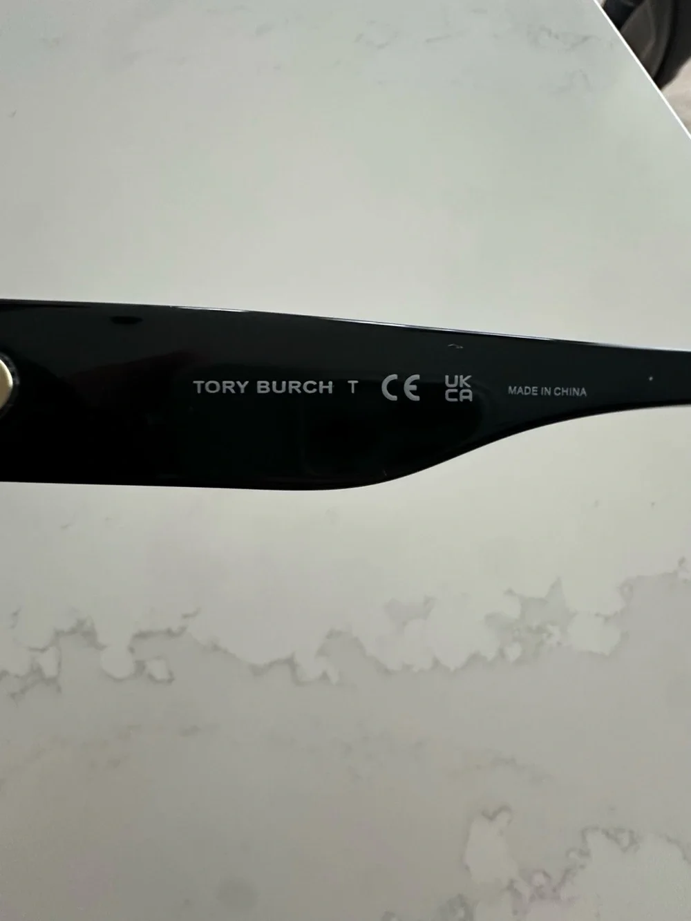 Tory Burch Black with White Trim Cat-Eye Sunglasses